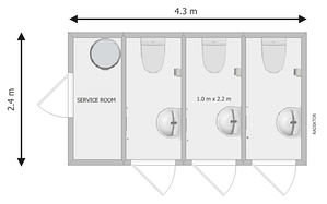 ARKEM LEISURE AVON portable toilet and shower block, lorry park, truck stop, luxury lodge, office block