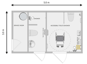 ARKEM LEISURE BLYTHE portable toilet and shower block, lorry park, truck stop, luxury lodge, office block