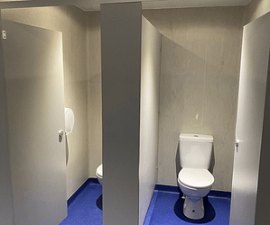 Lorry Park Toilet and Shower Block inside toilet cubicles