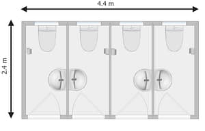 ARKEM LEISURE AVON portable toilet and shower block, lorry park, truck stop, luxury lodge, office block