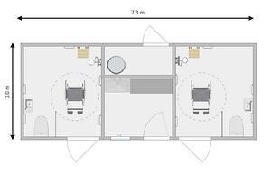 ARKEM LEISURE BLYTHE portable toilet and shower block, lorry park, truck stop, luxury lodge, office block