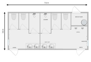 ARKEM LEISURE TAME portable toilet and shower block, lorry park, truck stop, luxury lodge, office block
