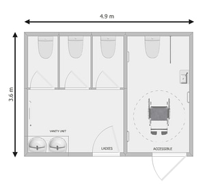 ARKEM LEISURE EDEN portable toilet and shower block, lorry park, truck stop, luxury lodge, office block