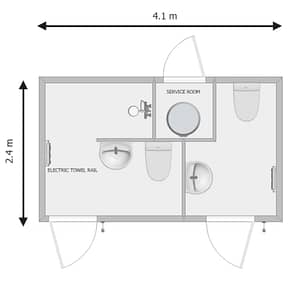 ARKEM LEISURE SEVERN portable toilet and shower block, lorry park, truck stop, luxury lodge, office block